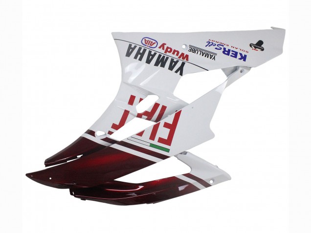 Yamaha YZF 600 R6 Motorrad Verkleidung 2006-2007 - Weiss Kastanienbraun Rot Fiat Acer Yamalube