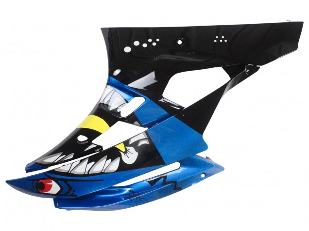 Yamaha YZF 600 R6 Motorrad Verkleidung 2006-2007 - Blau Neon Grun Schwarz Hai