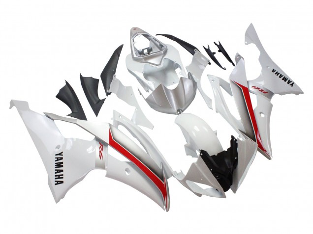 Yamaha YZF 600 R6 Motorrad Verkleidung 2008-2016 - Weiss Rot