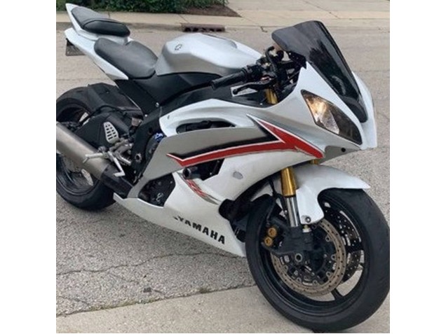 Yamaha YZF 600 R6 Motorrad Verkleidung 2008-2016 - Weiss Rot
