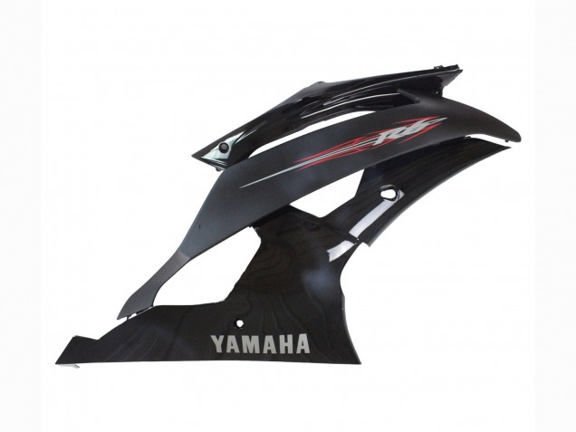 Yamaha YZF 600 R6 Motorrad Verkleidung 2008-2016 - Glanzendes Schwarz Matt Schwarz