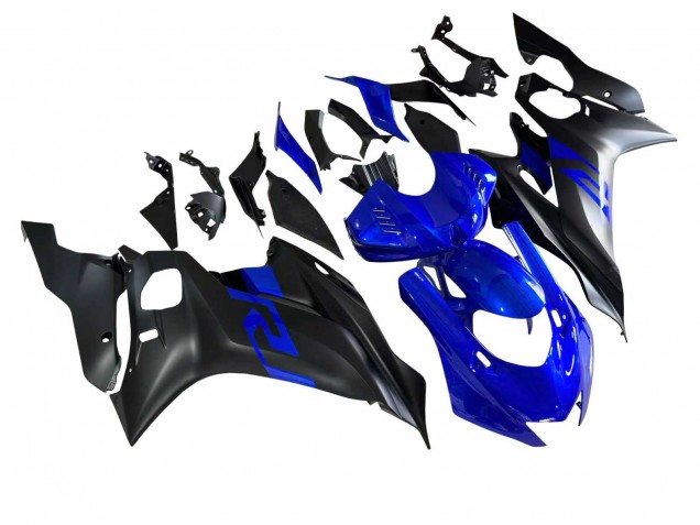 Yamaha YZF 600 R6 Motorrad Verkleidung 2017-2023 - Blau Matt Schwarz