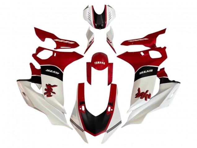Yamaha YZF 600 R6 Motorrad Verkleidung 2017-2023 - Weiss Rot Schwarz