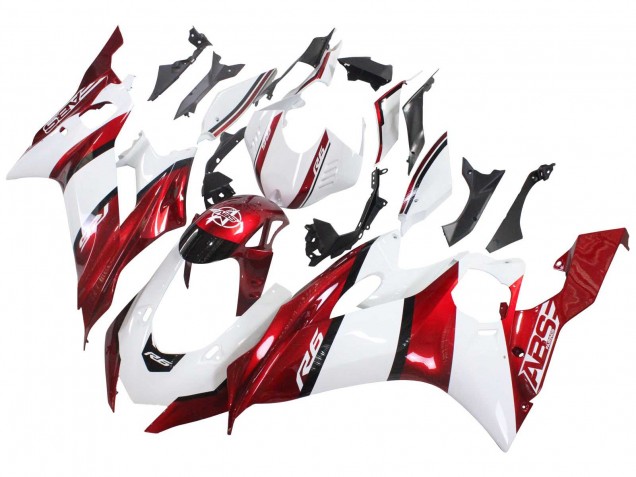 Yamaha YZF 600 R6 Motorrad Verkleidung 2017-2023 - Weiss Rot Schwarz