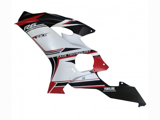 Yamaha YZF 600 R6 Motorrad Verkleidung 2017-2023 - Weiss Rot Schwarz Semakin Didepan