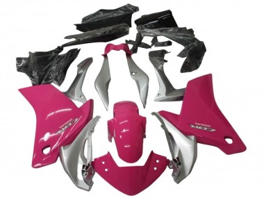 Honda CBR250RR Motorrad Verkleidung Kit 2011-2015 - Silber Rosa