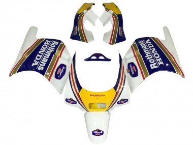 Honda NSR250R Motorrad Verkleidung 1988-1989 - Weiss Gelb Blau Rothmans