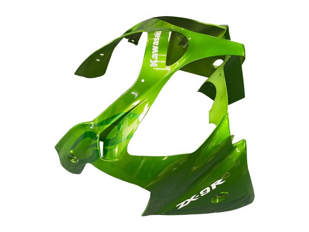 Kawasaki ZX9R Motorrad Verkleidung 2000-2001 - Grun Flamme