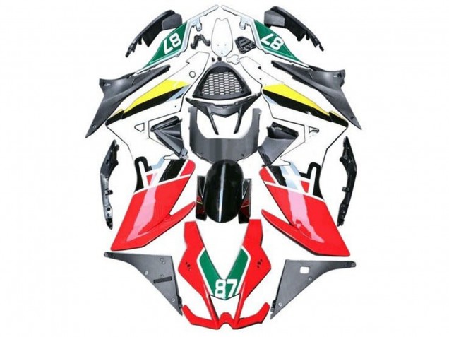 Aprilia RSV4 1000 Motorrad Verkleidung 2009-2015 - Rot Weiss Schwarz Grun Gelb 87