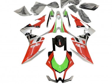 Aprilia RSV4 1000 Motorrad Verkleidung 2016-2020 - Rot Silber Schwarz Grun