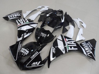 Yamaha YZF R1 Motorrad Verkleidung 2012-2014 - Weiss Schwarz Fiat