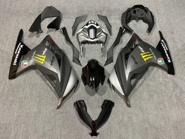Kawasaki EX300 Motorrad Verkleidung 2013-2024 - Matt Grau Schwarz Gelb Monster