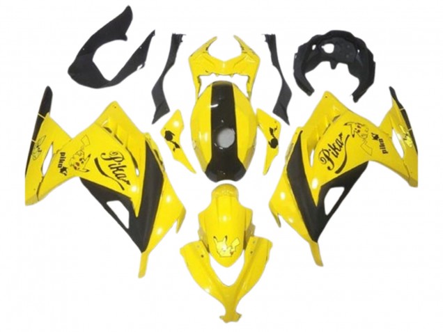 Kawasaki EX300 Motorrad Verkleidung 2013-2024 - Gelb Schwarz Pikachu