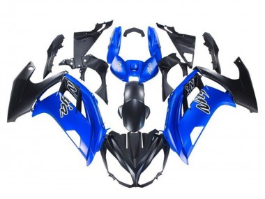 Kawasaki Ninja 650 EX650 Motorrad Verkleidung 2012-2016 - Blau Matt Schwarz