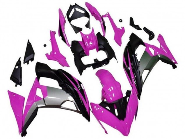Kawasaki Ninja 650 EX650 Motorrad Verkleidung 2017-2019 - Rosa Schwarz Grau