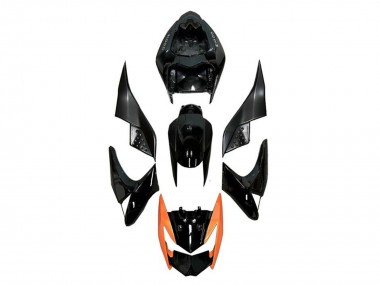 Kawasaki Z1000 Motorrad Verkleidung 2007-2009 - Glanzendes Schwarz Orange