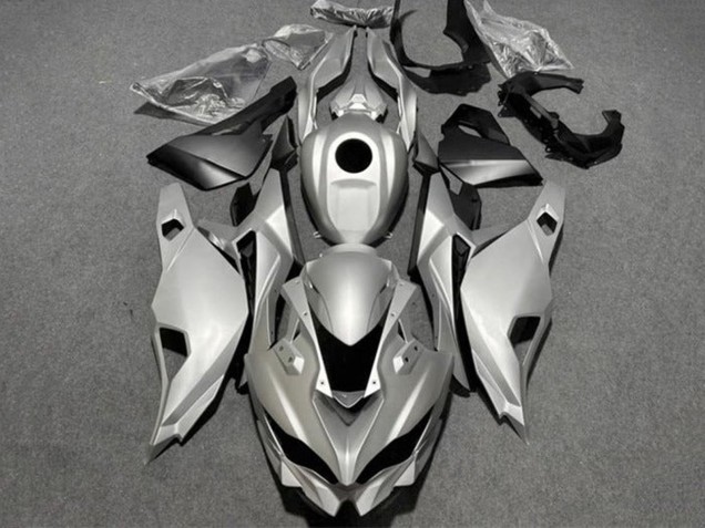 Kawasaki ZX25R ZX-25R Motorrad Verkleidung 2019-2025 - Glanzendes Silber Matt Schwarz