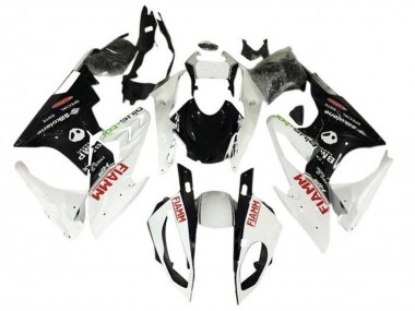 BMW S1000RR Motorrad Verkleidung 2015-2016 - Perl Weiss Schwarz Fiamm