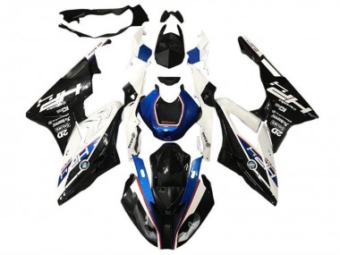 BMW S1000RR Motorrad Verkleidung 2017-2018 - Weiss Blau Glanzendes Schwarz HP