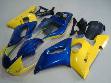 Yamaha YZF R6 Motorrad Verkleidung 1998-2002 - Gelb Blau