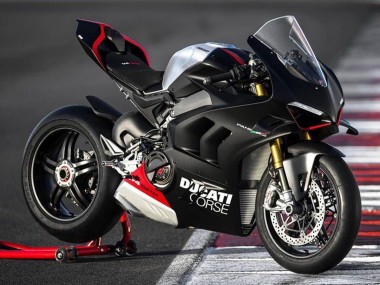 Ducati Panigale V4 V4S Motorrad Verkleidung 2022-2024 - Matt Schwarz Silber Rot