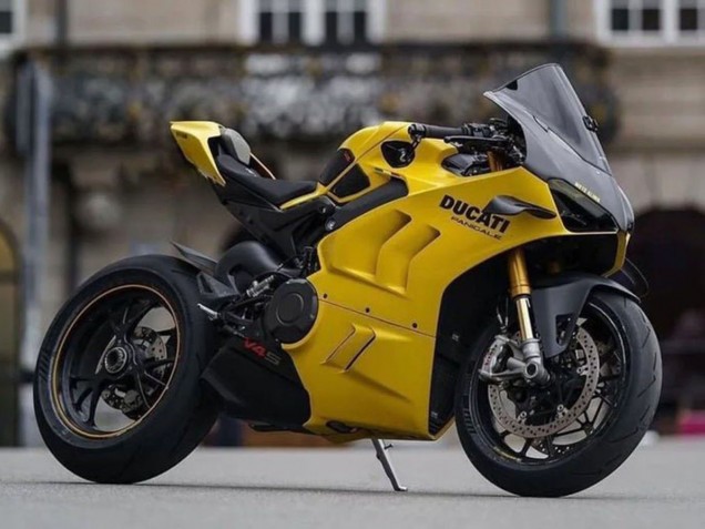 Ducati Panigale V4 V4S Motorrad Verkleidung 2022-2024 - Gelb Schwarz