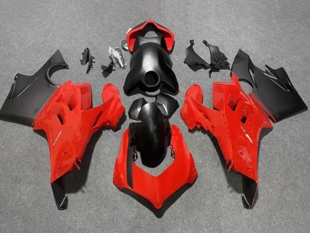 Ducati Panigale V4 V4S Motorrad Verkleidung 2020-2021 - Rot Matt Schwarz