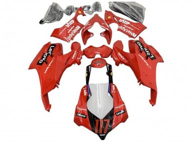 Ducati Panigale V4 V4S Motorrad Verkleidung 2020-2021 - Rot Glanzendes Schwarz Lenovo 117