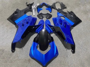 Ducati Panigale V4 V4S Motorrad Verkleidung 2020-2021 - Blau Glanzendes Schwarz