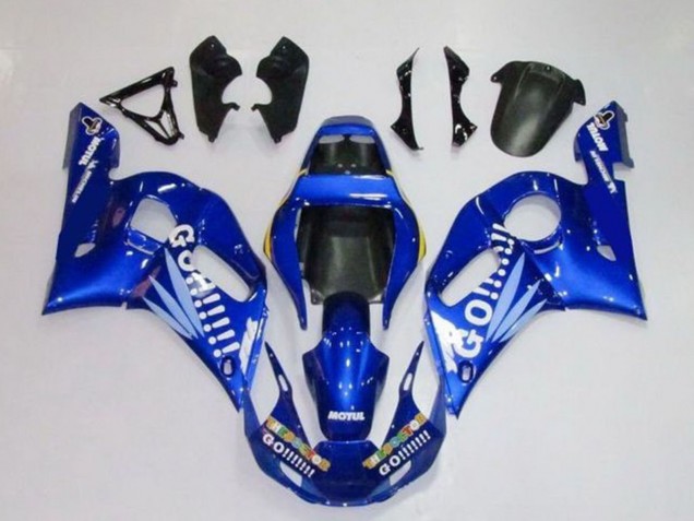 Yamaha YZF R6 Motorrad Verkleidung 1998-2002 - Blau Weiss Go Motul