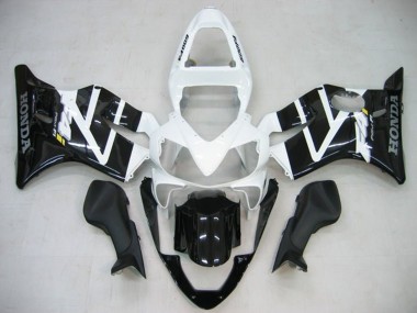 Honda CBR600 F4i Motorrad Verkleidung 2001-2003 - Weiss Glanzendes Schwarz