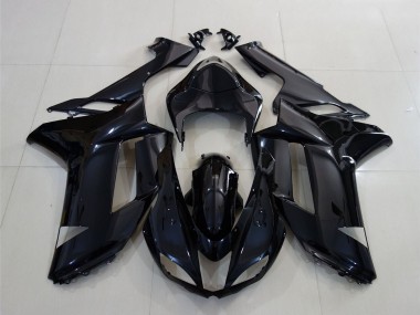 Kawasaki ZX6R Motorrad Verkleidung 2007-2008 - Glanzendes Schwarz