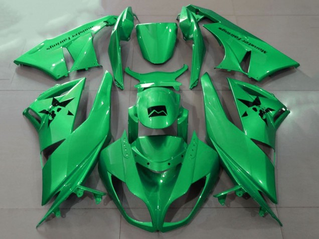 Kawasaki ZX6R Motorrad Verkleidung 2007-2008 - Metallisch Grun