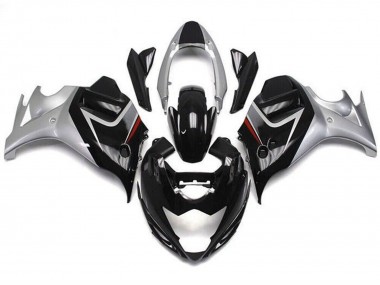 Suzuki GSX650F Motorrad Verkleidung 2008-2013 - Glanzendes Schwarz Silber