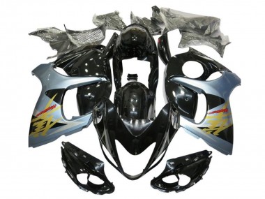 Suzuki GSXR 1300 Hayabusa Motorrad Verkleidung 2008-2020 - Glanzendes Schwarz Silber Blau Gold