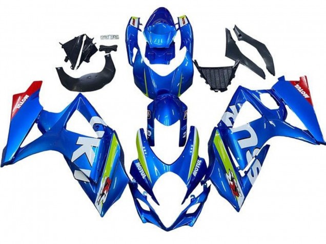 Suzuki GSXR 1000 Motorrad Verkleidung 2007-2008 - Blau Weiss Grun Rot