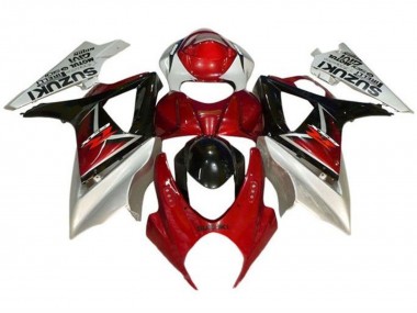 Suzuki GSXR 1000 Motorrad Verkleidung 2007-2008 - Rot Schwarz Silber