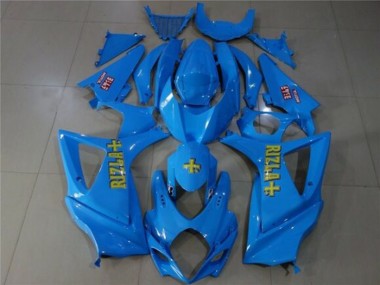 Suzuki GSXR 1000 Motorrad Verkleidung 2007-2008 - Blau Gold Rizla