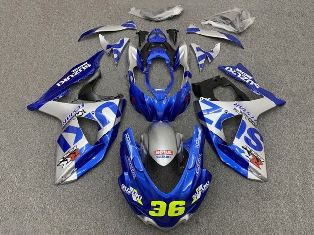Suzuki GSXR 1000 Motorrad Verkleidung 2009-2016 - Blau Silber 36