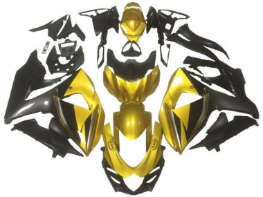 Suzuki GSXR 1000 Motorrad Verkleidung 2009-2016 - Gold Schwarz Dunkel Grau