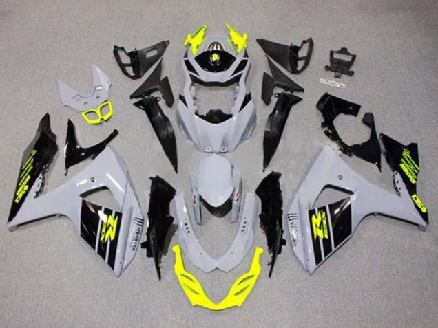 Suzuki GSXR 1000 Motorrad Verkleidung 2009-2016 - Grau Neon Gelb Schwarz