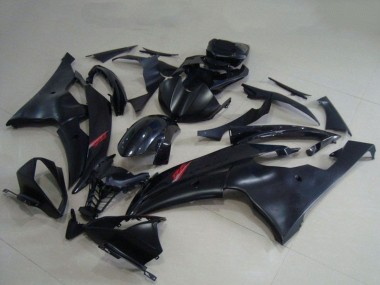 Yamaha YZF R6 Motorrad Verkleidung 2008-2016 - Glanzendes Schwarz Matt Schwarz