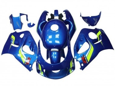 Suzuki GSXR 600 / GSXR 750 Motorrad Verkleidung 1996-2000 - Blau Gelb Weiss