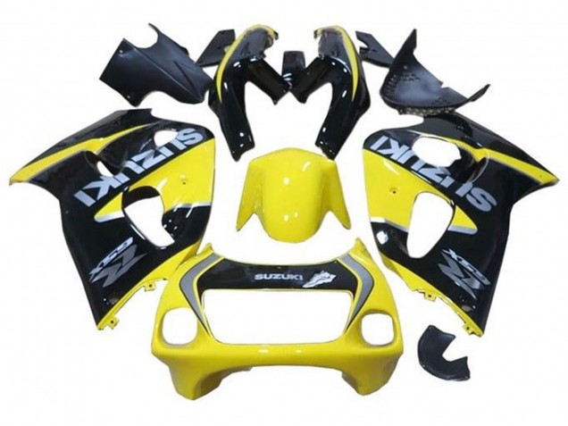 Suzuki GSXR 600 / GSXR 750 Motorrad Verkleidung 1996-2000 - Gelb Schwarz Silber