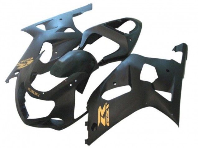 Suzuki GSXR 600 / GSXR 750 Motorrad Verkleidung 2001-2003 - Matt Schwarz Gold