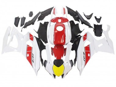 Yamaha YZF R7 Motorrad Verkleidung 2021-2024 - Weiss Gelb Rot Streifen