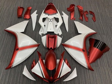 Yamaha YZF 1000 R1 Motorrad Verkleidung 2012-2014 - Weiss Orange