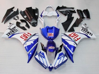 Yamaha YZF 1000 R1 Motorrad Verkleidung 2012-2014 - Weiss Blau Rot Fiat