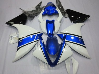 Yamaha YZF 1000 R1 Motorrad Verkleidung 2012-2014 - Weiss Blau Schwarz