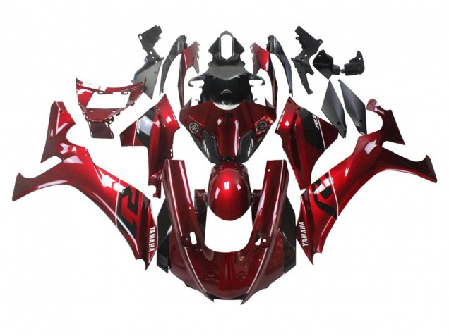 Yamaha YZF 1000 R1 Motorrad Verkleidung 2020-2025 - Rot Weiss Schwarz Streifen